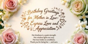Birthday Greetings for Mother in Law: Express Love and Appreciation