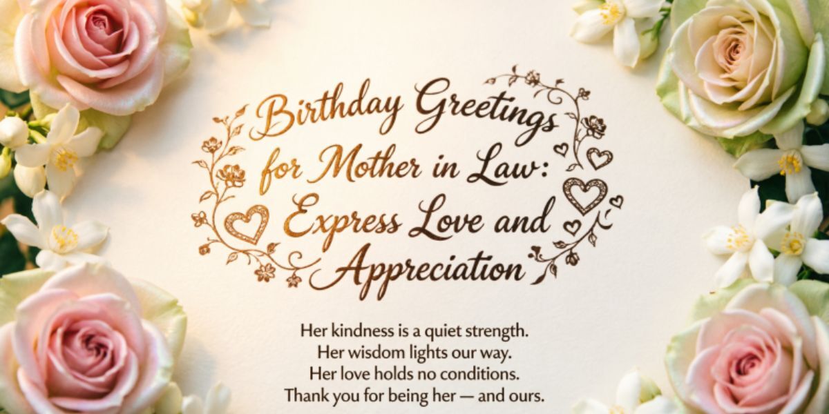Birthday Greetings for Mother in Law: Express Love and Appreciation